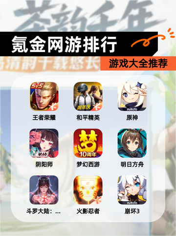 【氪金网游排行】游戏大全推荐截图1