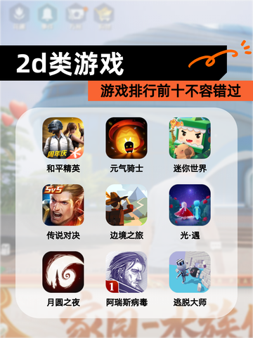 【2d类游戏】游戏排行前十不容错过截图1