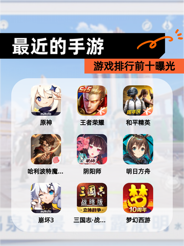 【最近的手游】游戏排行前十曝光截图1