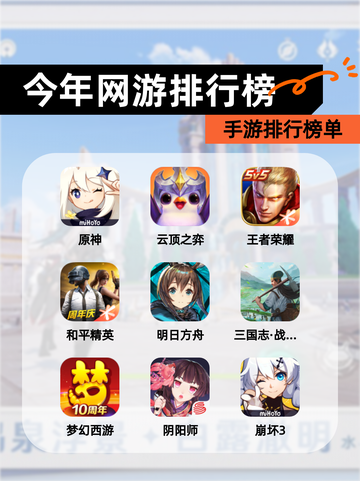 【今年网游排行榜】手游排行榜单截图1