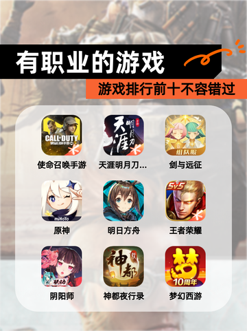 【有职业的游戏】游戏排行前十不容错过截图1