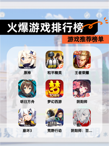 【火爆游戏排行榜】游戏推荐榜单截图1