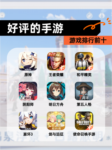 【好评的手游】游戏排行前十截图1