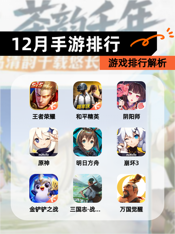 【12月手游排行】游戏排行解析截图1