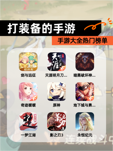 【打装备的手游】手游大全热门榜单截图1