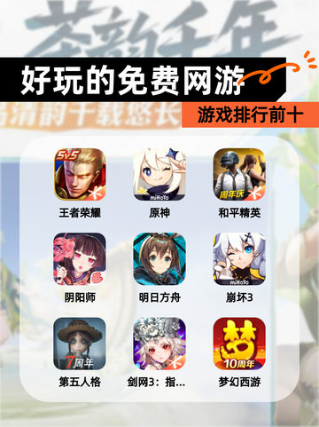 【好玩的免费网游】游戏排行前十截图1
