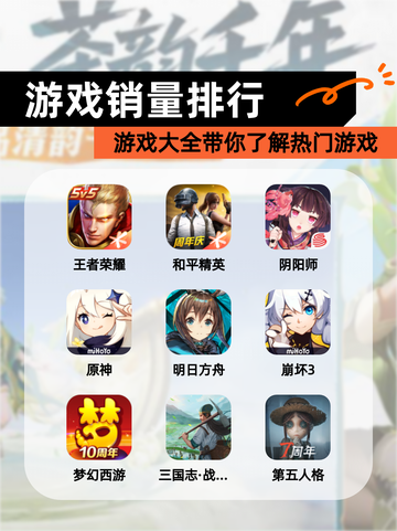 【游戏销量排行】游戏大全带你了解热门游戏截图1