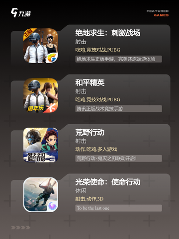 【吃鸡网游叫什么】游戏推荐里的必玩佳作截图2