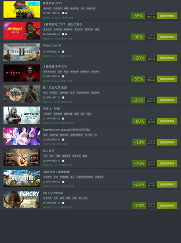 8月8日Steam特惠游戏榜单🔥截图1