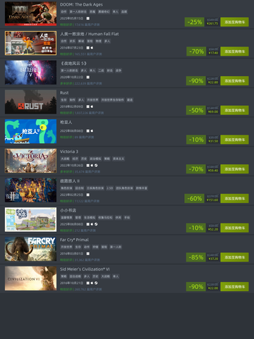 8月11日Steam特惠榜单🔥🎮截图2